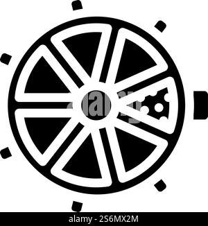 Interaktiver elektrischer Tierspielzeug-Glyphe-Icon-Vektor. Interaktives elektrisches Haustier-Spielzeug-Schild. Schwarze Abbildung des isolierten Kontursymbols. Interaktive elektrische Haustier Spielzeug Glyphe Icon Vektor Illustration Stock Vektor