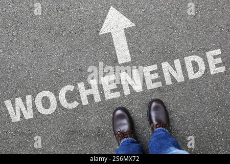 Wochenende Entspannung Freizeit Arbeit Leute Business Konzept Entspannen Stockfoto