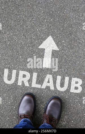 Urlaub Urlaub Entspannung Freizeit Arbeit Business Konzept Entspannen Stockfoto
