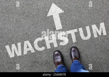 Business man Konzept mit Wachstumserfolg, erfolgreiche Strategie Business man Grow Stockfoto