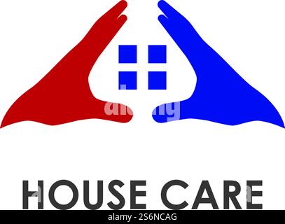 Hauspflege Schutz Logo Design Vektor Stock Vektor