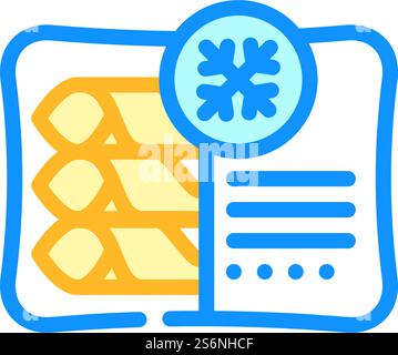 Pancakes gefrorenes Dessert Farbe Symbol Vektor. Pancakes Frozen Dessert Schild. Isolierte Symboldarstellung. Pancakes gefrorenes Dessert Farbe Symbol Vektor Illustration Stock Vektor
