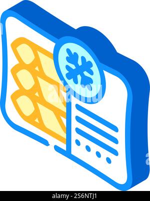 Pancakes gefrorenes Dessert Isometrie Iconvektor. Pancakes Frozen Dessert Schild. Isolierte Symboldarstellung. Pancakes gefrorenes Dessert isometrische Icon Vektor Illustration Stock Vektor