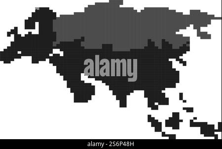 Asiatische Karte Illustration Vektor flache Design Stock Vektor