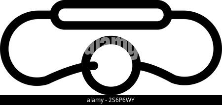 Tank-Banger-Linie-Symbolvektor. Tankbanger-Schild. Schwarze Abbildung des isolierten Kontursymbols. Vektorillustration Tank Banger Line Stock Vektor