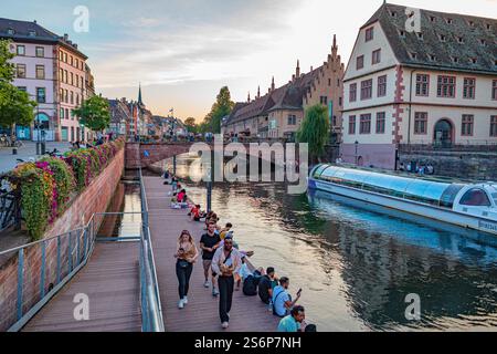 Quai Saint-Nicolas von Straßburg in Frankreich. Stockfoto