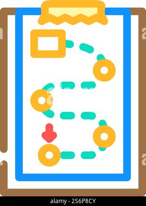 Farbsymbolvektor für Logistikdienstüberwachung. Überwachungsschild Logistikdienst. Isolierte Symboldarstellung. Vektorgrafik für die Überwachung des Logistikdienstes Stock Vektor
