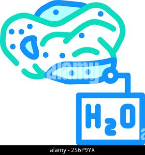 Farbsymbolvektor für Wassersuche. Wassersuchschild. Isolierte Symboldarstellung. Wassersuche Farbsymbol Vektorillustration Stock Vektor