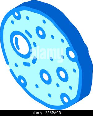 Monderde natürlicher Satelliten-isometrischer Ikonvektor. Monderde natürliches Satellitenschild. Isolierte Symboldarstellung. Monderde natürliche Satelliten-Isometrie Vektor-Illustration Stock Vektor