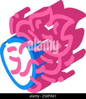 Isometrischer Symbolvektor für das Brennen von Boliden. Bolid-Brandzeichen. Isolierte Symboldarstellung. Isometrische Symbolvektorillustration für das Brennen von Boliden Stock Vektor