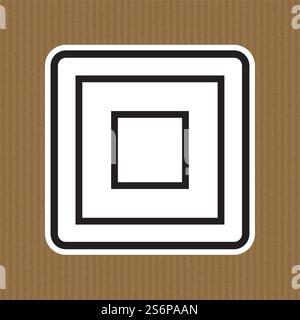 Symbol für Geräte der Klasse II, Vektorgrafik, auf weißem Hintergrund isolieren. EPS10 Stock Vektor