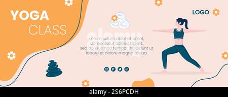 Yoga und Meditation Cover editierbar von quadratischen Hintergrund geeignet für Social Media, IG Feed, Karte, Grüße, Print-und Web-Internet-Anzeigen Stock Vektor