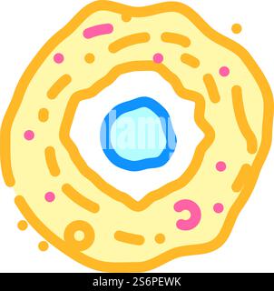 Farbsymbolvektor der protoplanetaren Scheibe. Das Protoplanetare Bandscheibenzeichen. Isolierte Symboldarstellung. Vektorgrafik des Farbsymbols der protoplanetaren Scheibe Stock Vektor