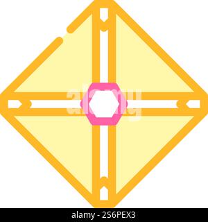 Space Segel Farbe Symbol Vektor. Space Segel Schild. Isolierte Symboldarstellung. Space Segel Farbe Symbol Vektor Illustration Stock Vektor