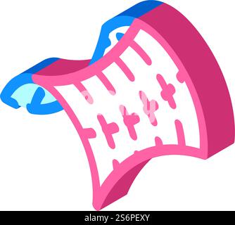 Sattelform des isometrischen Ikonvektors des Universums. Sattelform des Universumszeichens. Isolierte Symboldarstellung. Sattelform der Isometrie des Universums Vektorillustration Stock Vektor