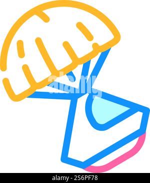 Farbsymbolvektor der Raumkapsel. Raumkapsel-Schild. Isolierte Symboldarstellung. Raumkapsel Farbe Symbol Vektor Illustration Stock Vektor