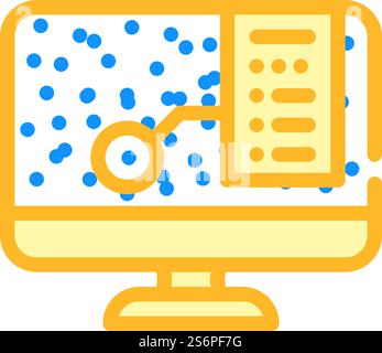 Virtueller Planetarium-Farbsymbolvektor. Virtuelles Planetariumzeichen. Isolierte Symboldarstellung. Virtuelles Planetarium Farbe Symbol Vektor Illustration Stock Vektor