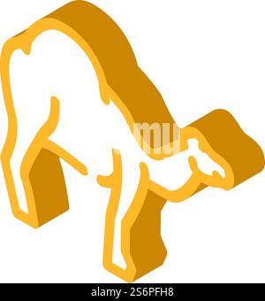 Isometrischer Symbolvektor für Kameltiere. Kameltierzeichen. Isolierte Symboldarstellung. Kameltier isometrische Icon Vektor-Illustration Stock Vektor