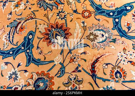 Handgeknüpfter Teppich, zweitgrößter Teppich der Welt, Hauptgebetshalle, große Sultan-Qaboos-Moschee, Muskat, Muskat, Oman, Arabische Halbinsel, Naher Osten, Asien Stockfoto