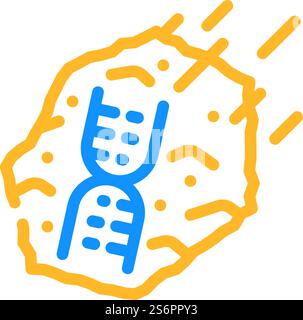 Farbsymbolvektor des Panspermie-Raumes. Panspermie-Raumzeichen. Isolierte Symboldarstellung. Illustration des Farbsymbols für Panspermie-Raum Stock Vektor