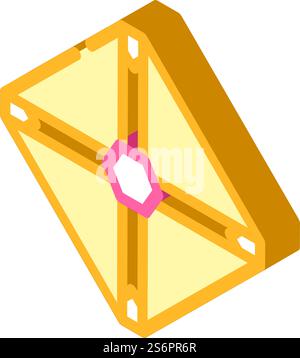 Isometrischer Symbolvektor des Space Segels. Space Segel Schild. Isolierte Symboldarstellung. Isometrisches Symbol Vektor-Illustration des Weltraumsegels Stock Vektor