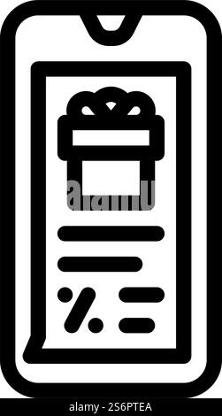 Newsletter in Messenger Line Icon Vektor. Newsletter im Messenger-Zeichen. Schwarze Abbildung des isolierten Kontursymbols. Newsletter in Messenger Line Icon Vektor Illustration Stock Vektor