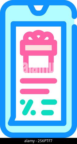 Newsletter in Messenger Farbe Icon Vektor. Newsletter im Messenger-Zeichen. Isolierte Symboldarstellung. Newsletter in Messenger Farbe Symbol Vektor Illustration Stock Vektor