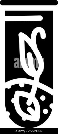 Auswahl Glyphe-Symbolvektor der Pflanze. Auswahl Werkszeichen. Schwarze Abbildung des isolierten Kontursymbols. Auswahl Pflanze Glyphe Symbol Vektor Illustration Stock Vektor