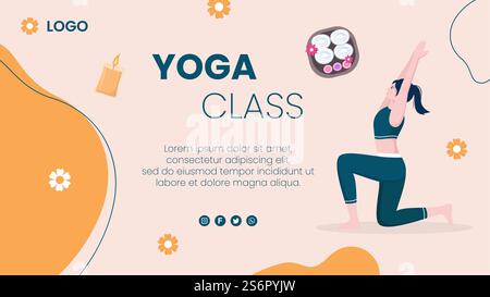 Yoga und Meditation Hintergrund editierbar von quadratischen Hintergrund geeignet für Social Media, IG Feed, Karte, Grüße, Print und Web-Internet-Anzeigen Stock Vektor