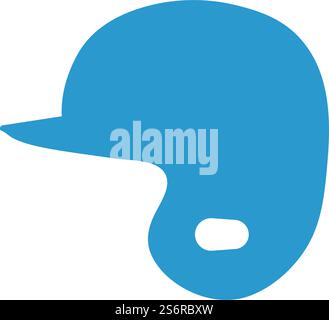Baseballhelm-Symbol. Flaches Farbdesign. Vektorgrafik. Stock Vektor