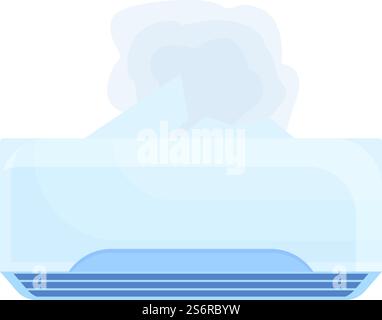 Wand Klimaanlage kaputt Symbol Cartoon Vektor. Gebäudekühlung. Heimservice. Wand Klimaanlage kaputt Symbol Cartoon Vektor. Gebäudekühlung Stock Vektor