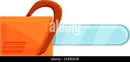 Baum Kettensäge Symbol Cartoon Vektor. Gartenpflege. Arbeiter. Baum Kettensäge Symbol Cartoon Vektor. Gartenpflege Stock Vektor