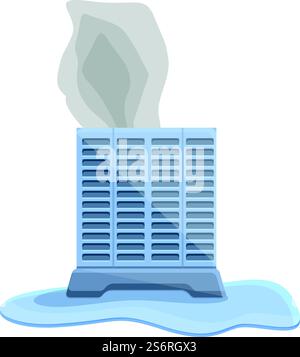 Defekter Klimaanlagen-Kompressor-Symbol Cartoonvektor. Reparaturservice. Kühlung für Zuhause. Defekter Klimaanlagen-Kompressor-Symbol Cartoonvektor. Reparaturservice Stock Vektor