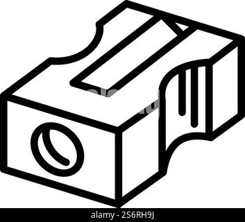 Symbol für Spitzer. Vektorsymbol für den Konturspitzer für Webdesign isoliert auf weißem Hintergrund. Spitzer Symbol, Umrissstil Stock Vektor