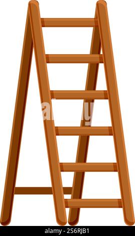 Holzleiter Icon Cartoon Vektor. Baumgarten. Rasenarbeiter. Holzleiter Icon Cartoon Vektor. Baumgarten Stock Vektor