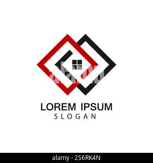 Haus Logo Bilder Illustration Design Stock Vektor