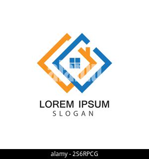 Haus Logo Bilder Illustration Design Stock Vektor