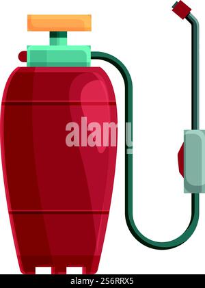 Chemische Kontrollausrüstung Symbol Zeichentrickvektor. Gasflasche. Sauerstoffflasche. Chemische Kontrollausrüstung Symbol Zeichentrickvektor. Gasflasche Stock Vektor