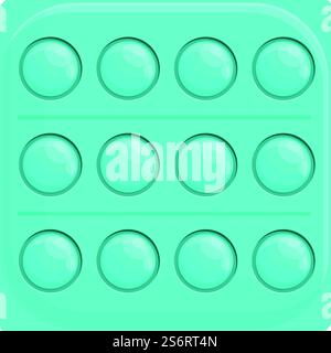 Sensorische popit-Spielzeug-Ikone Cartoon-Vektor. Fidget Pop. Anti-Stress-Spiel. Sensorische popit-Spielzeug-Ikone Cartoon-Vektor. Fidget Pop Stock Vektor