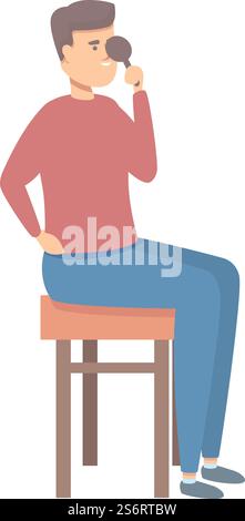 Augenuntersuchung Symbol Cartoon Vektor. Arztophthalmologie. Sehtest. Augenuntersuchung Symbol Cartoon Vektor. Arztophthalmologie Stock Vektor