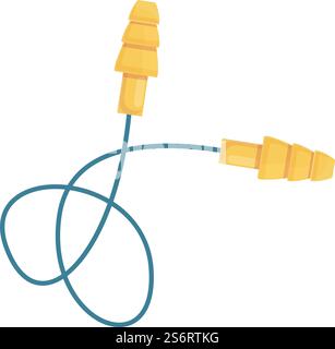 Ohrstöpsel Ausrüstung Symbol Cartoon Vektor. Gehörschutz. Akustische Geräusche. Ohrstöpsel Ausrüstung Symbol Cartoon Vektor. Gehörschutz Stock Vektor