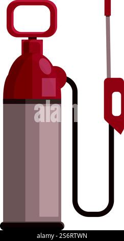 Chemische Gasflasche Symbol Cartoonvektor. Sauerstoffflasche. Komprimierter Tank. Chemische Gasflasche Symbol Cartoonvektor. Sauerstoffflasche Stock Vektor