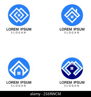 Haus Logo Bilder Illustration Design Stock Vektor