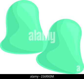 Ohrstöpsel Symbol Cartoon Vektor. Gehörschutz. Noise-Stecker. Ohrstöpsel Symbol Cartoon Vektor. Gehörschutz Stock Vektor