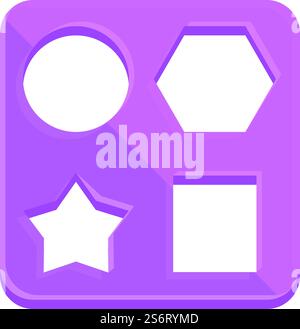 Kinderspielbrett Icon Cartoon Vektor. Kinderspiel. Familientabelle. Kinderspielbrett Icon Cartoon Vektor. Kinderspiel Stock Vektor