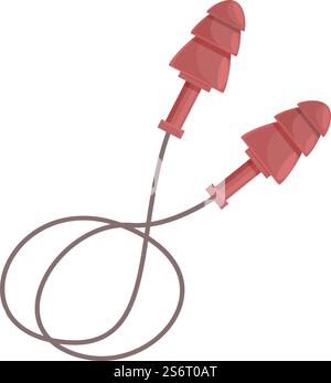 Gummi Ohrstöpsel Symbol Cartoon Vektor. Gehörschutz. Lauter Arbeiter. Gummi Ohrstöpsel Symbol Cartoon Vektor. Gehörschutz Stock Vektor