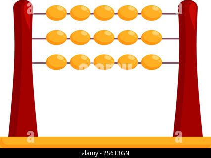 Kind Abacus Icon Cartoon Vektor. Abacus Mathe. Kindermathematik. Kind Abacus Icon Cartoon Vektor. Abacus Mathe Stock Vektor