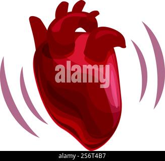 Menschliches Herz Icon Cartoon Vektor. Medizinisches Organ. Herzanatomie. Menschliches Herz Icon Cartoon Vektor. Medizinisches Organ Stock Vektor