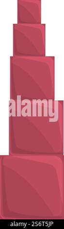 Montessori Würfel Spielzeug Icon Cartoon Vektor. Holzausbildung. Mathematik in der Schule. Montessori Würfel Spielzeug Icon Cartoon Vektor. Holzausbildung Stock Vektor