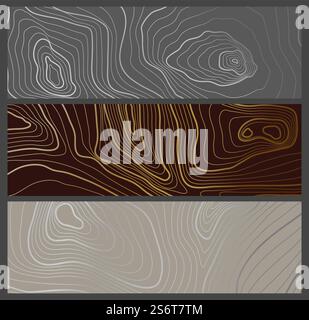 Topografischer Hintergrund. Konturierung von Topographien, abstrakte Kartengrafik. Schwarze Kartenstruktur, dunkelgoldene Linie Naturvektorbanner. Topographische geographische Lage, topographisches Gelände. Topografischer Hintergrund. Konturierung von Topographien, abstrakte Kartengrafik. Schwarze Kartenstruktur, dunkelgoldene Linie Naturvektorbanner Stock Vektor